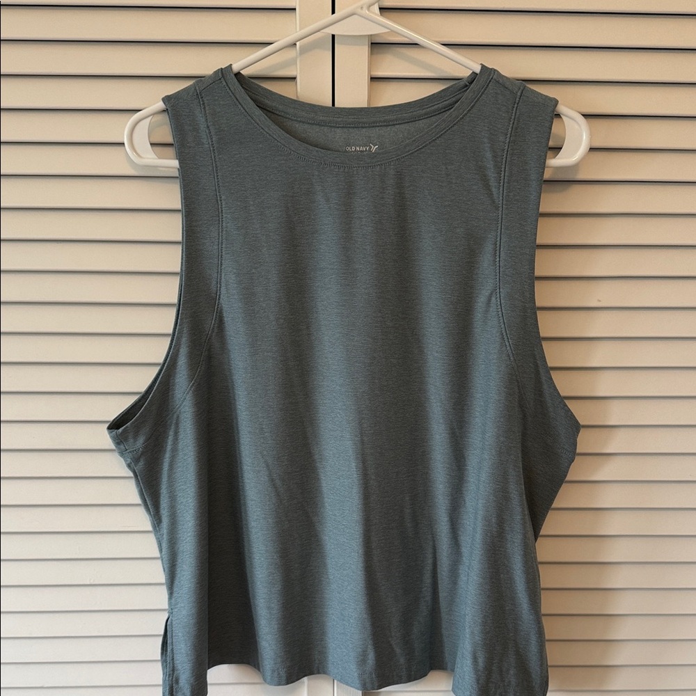 Old Navy Heathered Teal Green Muscle Tee Size Large
